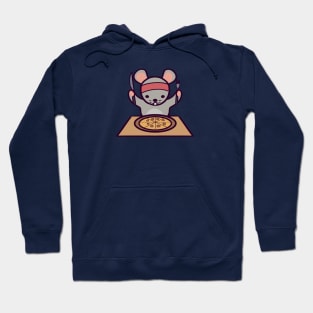 Cute Rat Pizza Day Hoodie